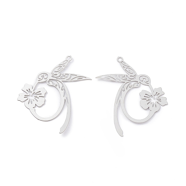 

PandaHall 201 Stainless Steel Pendants, Hollow, Flower, Stainless Steel Color, 38x32x0.3mm, Hole: 1.6mm 201 Stainless Steel Flower