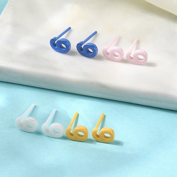 

PandaHall Hypoallergenic Bioceramics Zirconia Ceramic Stud Earrings, Number 6, No Fading and Nickel Free, Mixed Color, 6.5~7x4.5mm Zirconia..., Multicolor