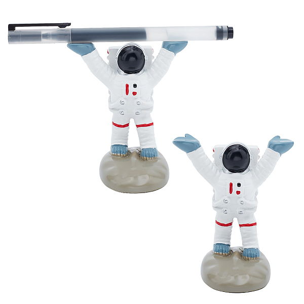 

PandaHall 2 Pcs Standing Astronaut Pen Pencil Display Stand, Resin Pen Display Stand Makeup Brush Pencil Display Holder for Desk Home..., White