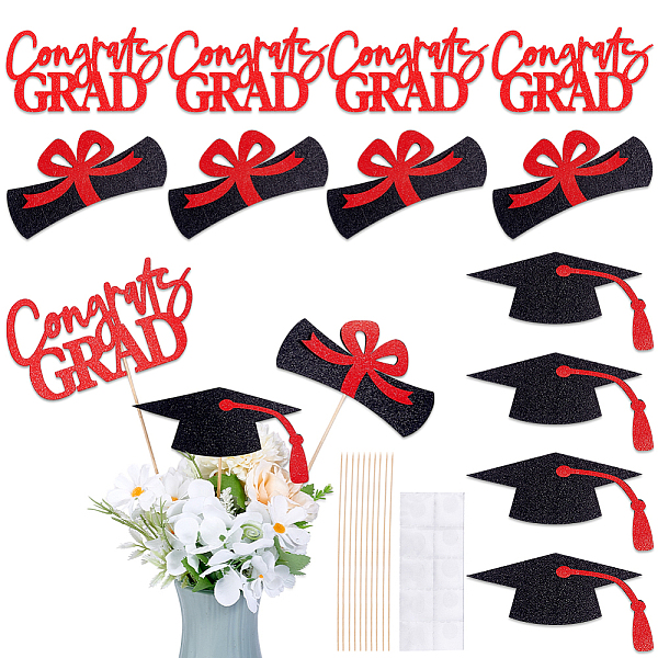 Palitos de papel para centros de mesa de fiesta de graduación
