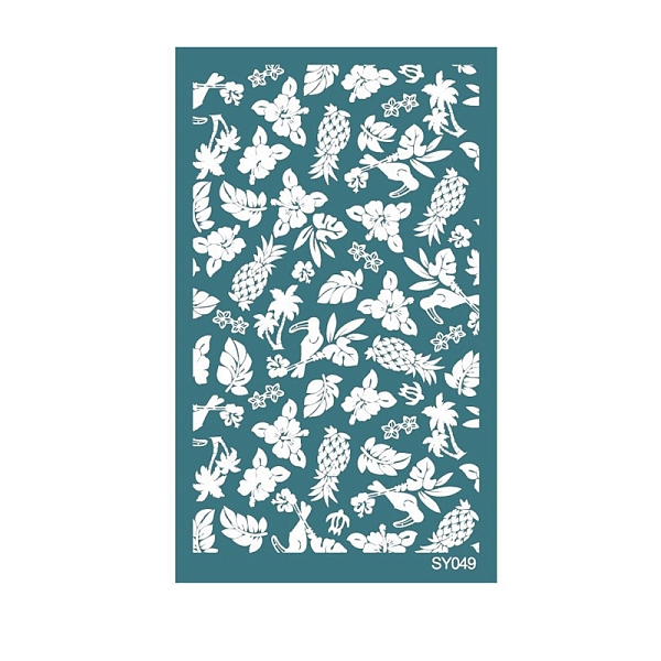

PandaHall Polyester Silk Screen Printing Stencil, Reusable Polymer Clay Silkscreen Tool, for DIY Polymer Clay Earrings Making, Pineapple..., Cyan