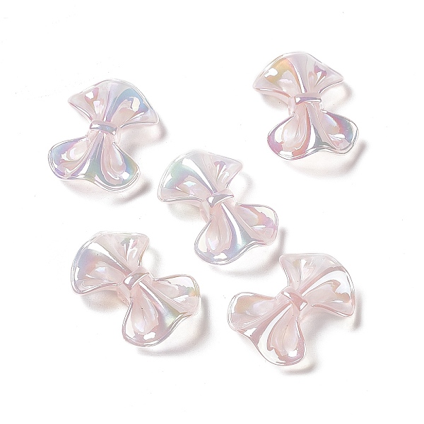 

PandaHall UV Plating Rainbow Iridescent Acrylic Beads, Bowknot, Thistle, 31x23x9.5mm, Hole: 3.5mm Acrylic Bowknot Purple