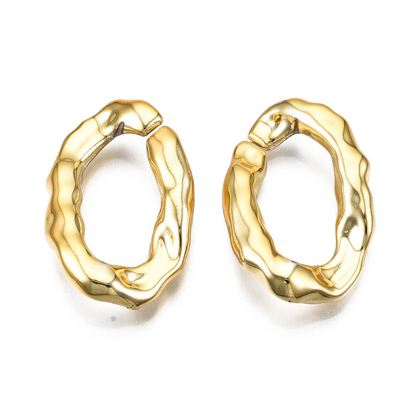 

PandaHall Electroplated CCB Plastic Linking Rings, Quick Link Connectors, For Jewelry Cable Chains Making, Twist Oval, Gold, 29x19x5mm...
