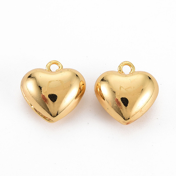 

PandaHall Brass Pendants, Nickel Free, Heart, Real 18K Gold Plated, 16x15.5x8.5mm, Hole: 1.8mm Brass Heart