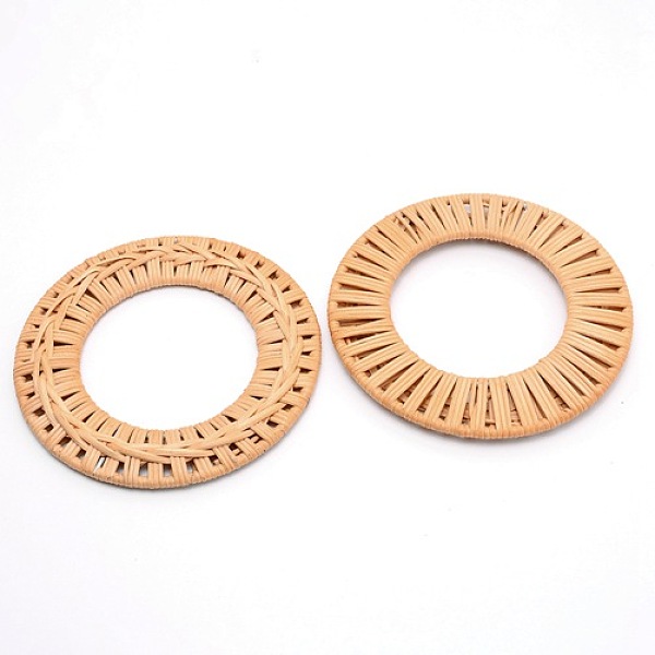 

PandaHall Rattan Rattan Bag, for Bag Making, Purse Making, Handle Replacement, Round, BurlyWood, 15.3x1.2cm, Inner Diameter: 8.9cm Wood..., Orange