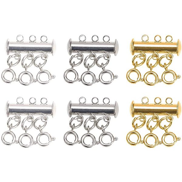 6pcs Slide Clasp Lock Necklace Connector