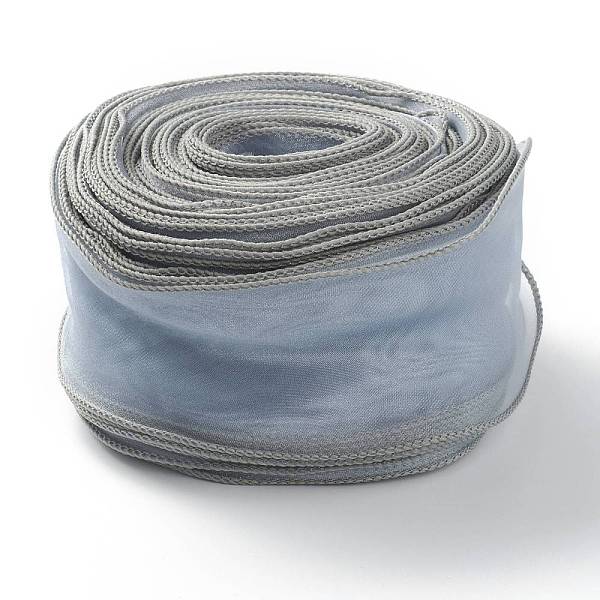 

PandaHall Organza Ribbon, Wired Sheer Chiffon Ribbon, for Package Wrapping, Hair Bow Clips Accessories Making, Light Blue, 2-1/8 inch(55mm)...