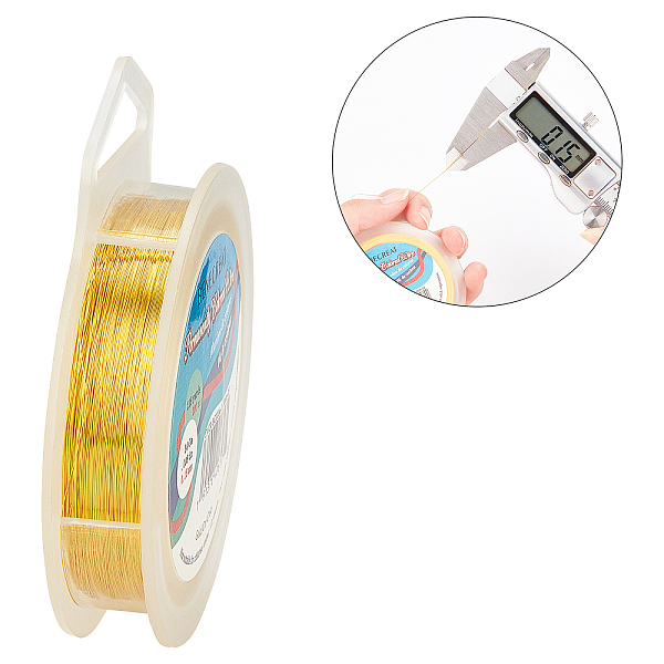 

PandaHall Round Copper Wire, for Jewelry Making, Golden & Silver, 0.15mm, about 200m/roll, 2 colors, 1roll/color, 2rolls/set Copper Round