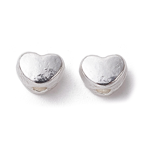 

PandaHall Alloy Spacer Beads, Long-Lasting Plated, Heart, Silver, 3x4x3mm, Hole: 1.2mm Alloy Heart