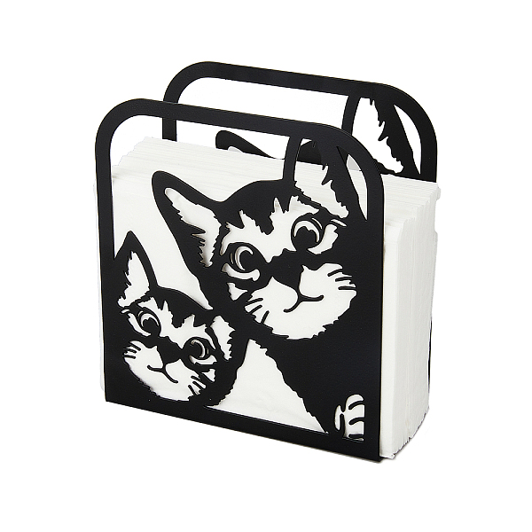 

PandaHall Iron Napkin Holder, Black, 125x50x135mm Iron Cat Shape Black