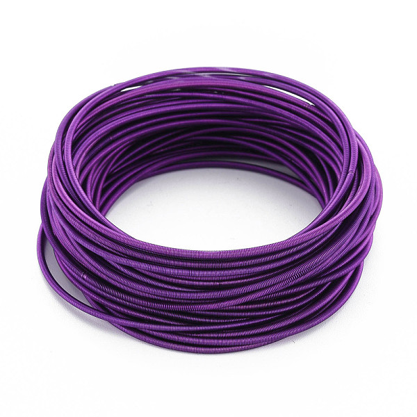 

PandaHall Spring Bracelets, Minimalist Bracelets, Steel French Wire Gimp Wire, for Stackable Wearing, Dark Violet, 12 Gauge, 1.6~1.9mm...
