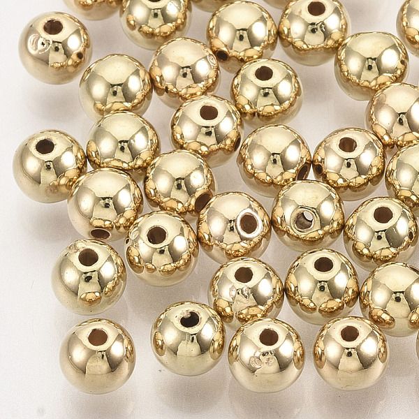 

PandaHall CCB Plastic Beads, for DIY Jewelry Making, Round, Golden, 5x4.5mm, Hole: 1.2mm, about 8000pcs/500g Plastic Round