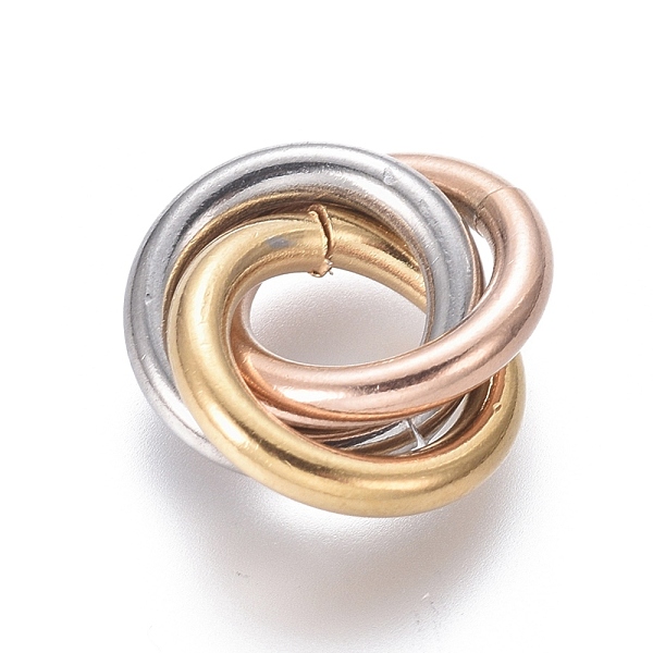 

PandaHall Ion Plating(IP) 304 Stainless Steel Linking Rings, Interlocking Ring, for Necklace Making, Multi-color, 16x15x3.5mm, Ring...