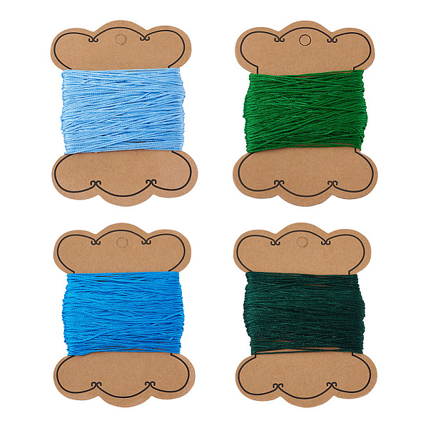 

PandaHall Cheriswelry 100M 4 Colors Nylon Thread, Chinese Knotting Cord, Round, Mixed Color, 0.8mm, 25m/color Nylon Multicolor