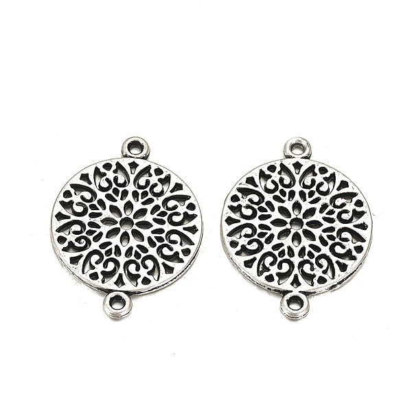 

PandaHall Tibetan Style Alloy Links, Matte Style, Flat Round, Cadmium Free & Nickel Free & Lead Free, Thailand Sterling Silver Plated...