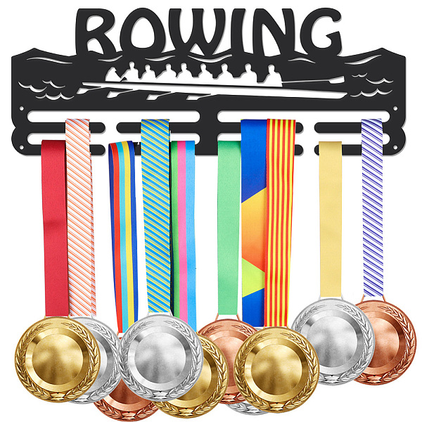 

PandaHall Iron Medal Hanger Holder Display Wall Rack, with Screws, Sailboat, 150x400mm Iron Sailboat