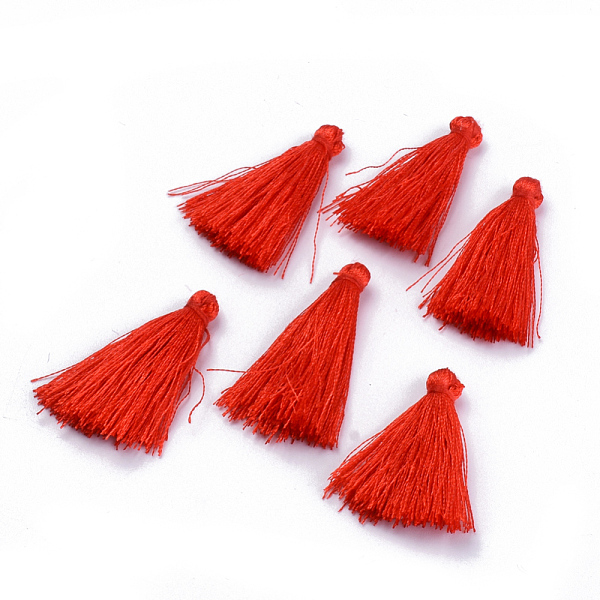 

PandaHall Polyester Tassel Pendant Decorations, Red, 30~35mm Polyester Red
