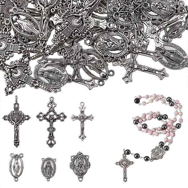 

PandaHall DIY Religion Pendant & Link Jewelry Making Finding Kit, Including Tibetan Style Alloy Chandelier Component Links & Pendants...