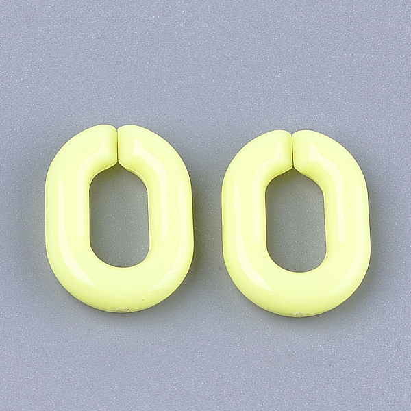 

PandaHall Acrylic Linking Rings, Quick Link Connectors, For Jewelry Chains Making, Oval, Yellow, 19x14x4.5mm, Hole: 11x5.5mm, about...