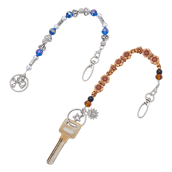2Pcs Acrylic Glass Keychain