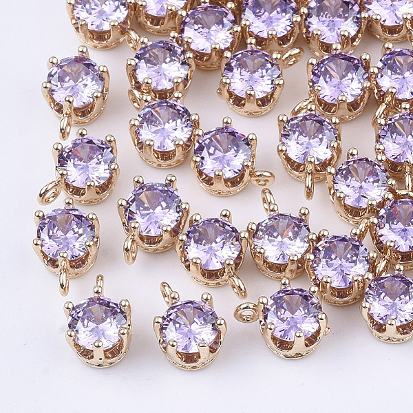 

PandaHall Transparent Glass Charms, with Brass Findings, Faceted, Crown, Light Gold, Medium Purple, 8.5x6x5mm, Hole: 1mm Brass+Glass Crown...