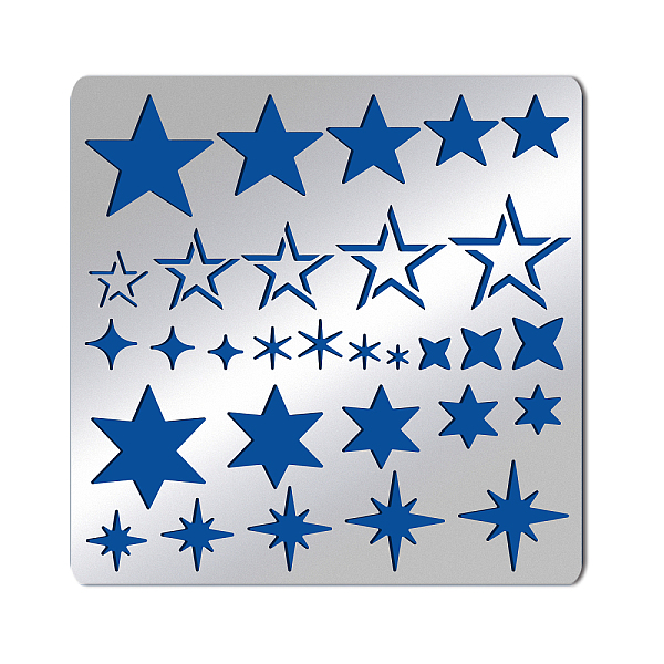 

PandaHall BENECREAT Twinkle Star Stencils 15.6x15.6cm Five-pointed Star Hexagonal Stainless Steel Painting Templates for Woodburning, Canvas...