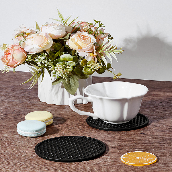 2Pcs Silicone Coaster