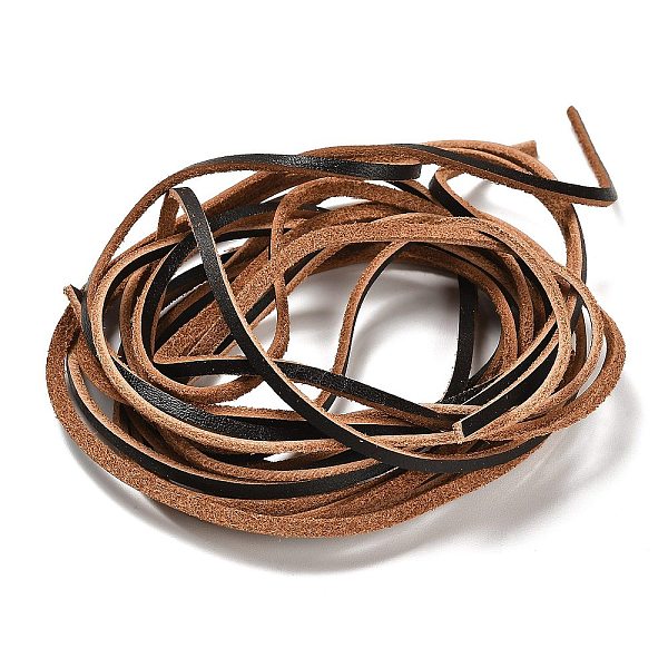 

PandaHall Flat Leather Cords, for Bracelet Making, Mixed Color, 3x2mm, about 2.19 Yards(2m)/pc Leather Flat Multicolor