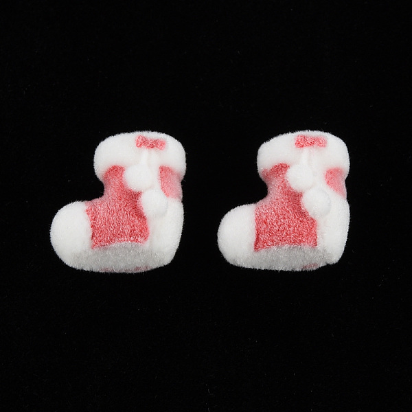 

PandaHall Flocky Plastic Beads, Half Drilled Beads, Christmas Theme, Christmas Sock, Red, 14x15x10.5mm, Hole: 1.4mm Plastic Christmas...