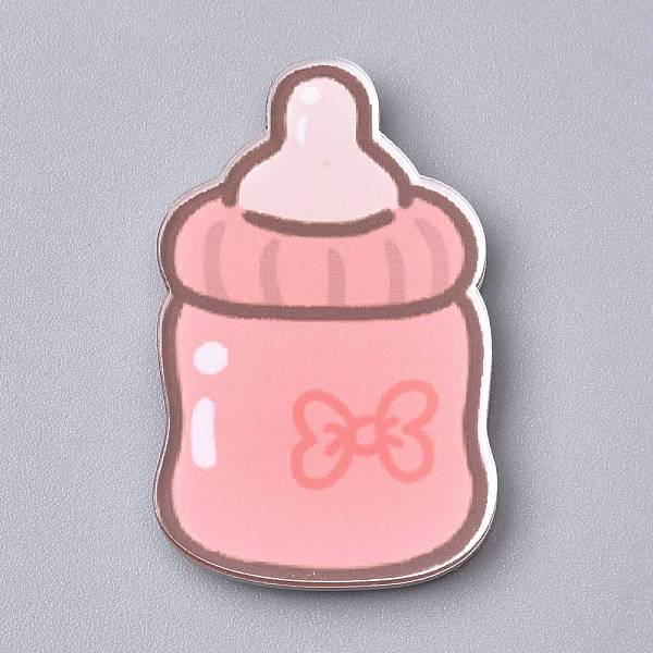 

PandaHall Fridge Magnets Acrylic Decorations, Feeder, Pink, 40x25x4mm Acrylic Bottle Pink