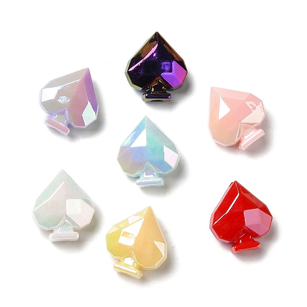 

PandaHall UV Plating Opaque Acrylic Beads, AB Color, Iridescent Peach, Mixed Color, 21x18.5x11mm, Hole: 3.5mm Acrylic Peach Multicolor