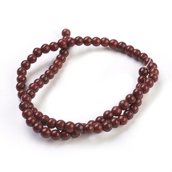 

PandaHall Synthetic Turquoise Beads Strands, Dyed, Round, Saddle Brown, 8mm, Hole: 1mm, about 50pcs/strand, 15.35 inch Synthetic Turquoise...