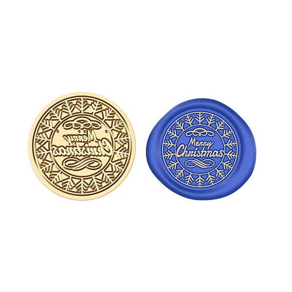 

PandaHall Merry Christmas Wax Seal Brass Stamp Head, for Wax Seal Stamp, Golden, Word, 25x15mm, Inner Diameter: 7mm Brass Word