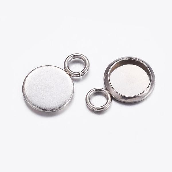 

PandaHall 304 Stainless Steel Pendant Cabochon Settings, Plain Edge Bezel Cups, Flat Round, Stainless Steel Color, Tray: 6mm, 11.5x8x1mm...