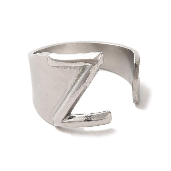 

PandaHall 201 Stainless Steel Finger Rings, Letter Z, Inner Diameter: 18mm 201 Stainless Steel Letter Z