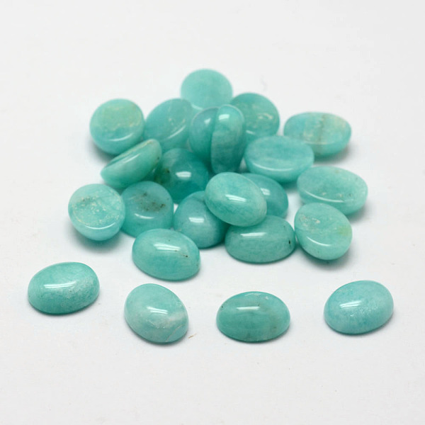

PandaHall Oval Natural Amazonite Cabochons, 10x8x3~4mm Amazonite Oval