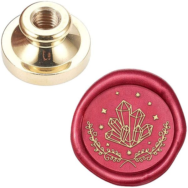 CRASPIRE Wax Seal Stamp Head Crystal Removable Sealing Brass Stamp Head For Creative Gift Envelopes Invitations Cards Decoration