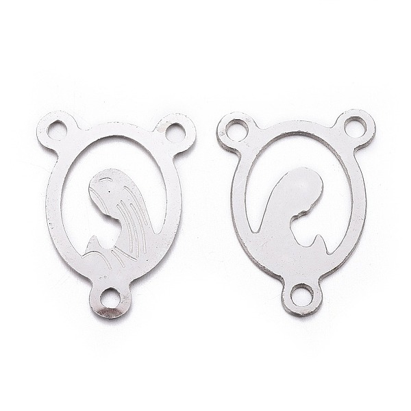 

PandaHall 304 Stainless Steel Links, Chandelier Components, Oval with Virgin, Stainless Steel Color, 20x15x0.8mm, Hole: 1.5mm 304 Stainless...