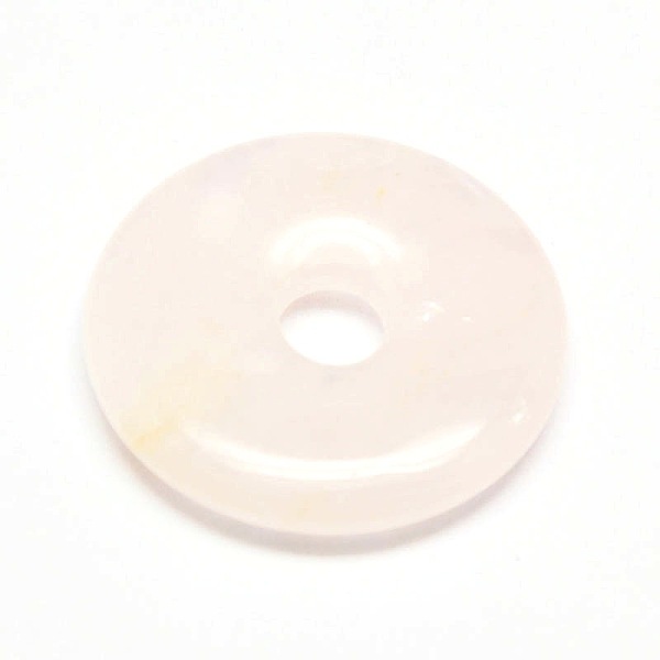 

PandaHall Donut/Pi Disc Natural Gemstone Pendants, Rose Quartz, Donut Width: 12mm, 30x5mm, Hole: 6mm Rose Quartz Flat Round