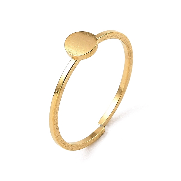 

PandaHall 304 Stainless Steel Adjustable Open Cuff Rings, Round, 1mm, Inner Diameter: 17mm 304 Stainless Steel Round
