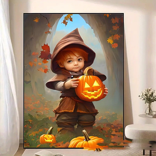 

PandaHall DIY Halloween Theme Diamond Painting Kit, Including Resin Rhinestones Bag, Diamond Sticky Pen, Tray Plate and Glue Clay, Human...