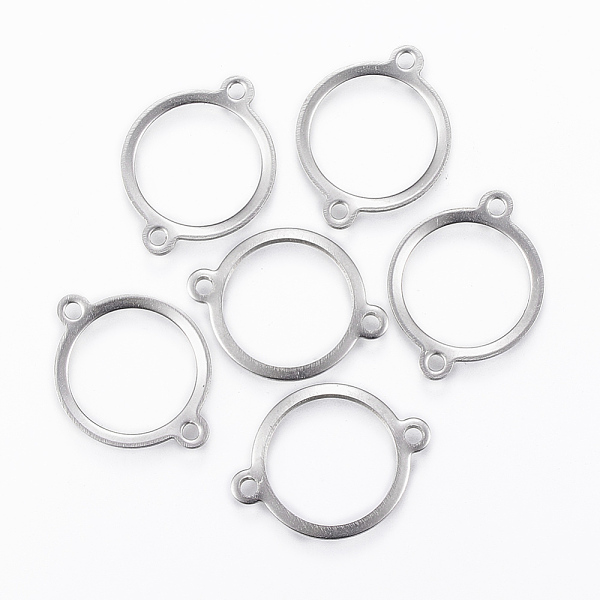 

PandaHall 201 Stainless Steel Links connectors, Ring/Circle, Stainless Steel Color, 21x16x1mm, Hole: 1.5mm 201 Stainless Steel Ring