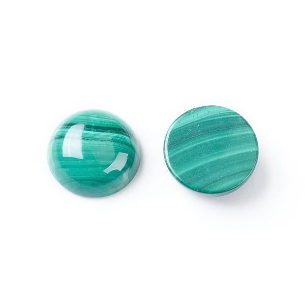 

PandaHall Natural Malachite Cabochons, Half Round/Dome, 12x5~5.5mm Malachite Half Round