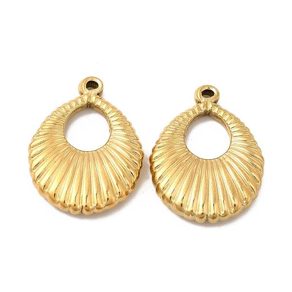 

PandaHall Ion Plating(IP) 304 Stainless Steel Pendants, Teardorp Charm, Golden, 24.5x19.5x4.5mm, Hole: 1.2mm 304 Stainless Steel Teardrop