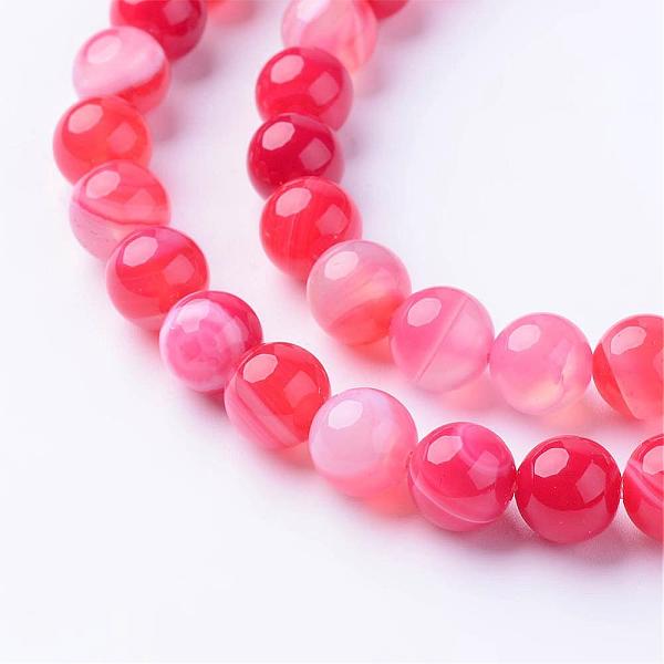 

PandaHall Natural Agate Beads Strands, Round, Dyed, Red, 10mm, Hole: 1mm, about 37~40pcs/strand, 15 inch Natural Agate Round Red