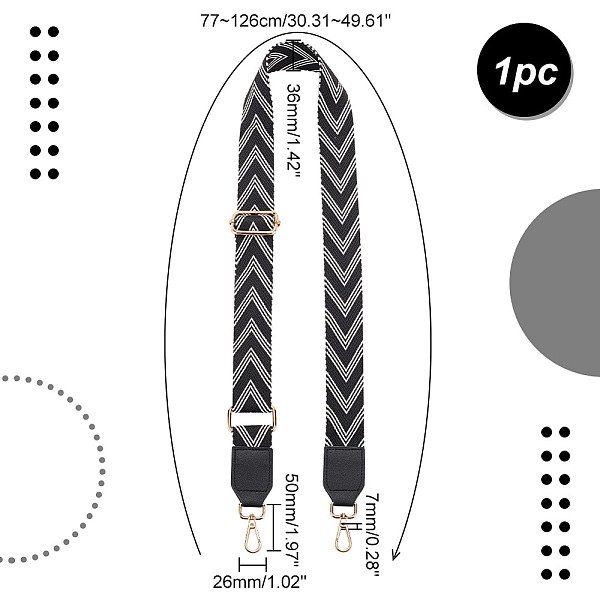 Verstellbare Taschengurte Aus Polyester Mit Pfeilmuster