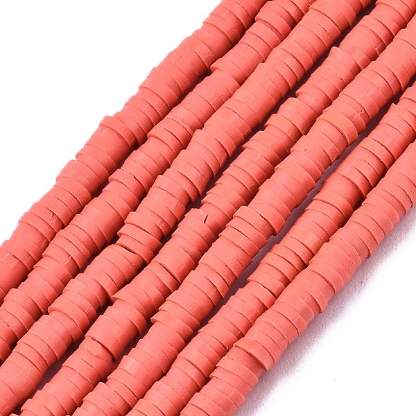 

PandaHall Handmade Polymer Clay Beads Strand, Flat Round, Orange Red, 3x0.8mm, Hole: 1mm, about 473~494pcs/strand, 17.52 inch~17.99 inch...