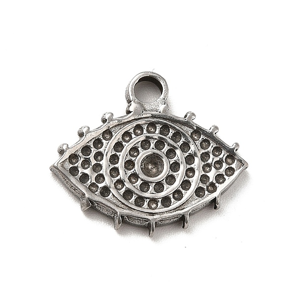 

PandaHall 304 Stainless Steel Pendant Rhinestone Settings, Eye, Stainless Steel Color, Fit for 1mm and 2mm Rhinestone, 17x20x2.5mm, Hole...