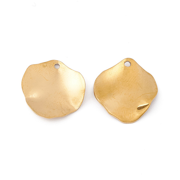 

PandaHall 304 Stainless Steel Pendants, Golden, Leaf Pattern, 16x15.5x1~2mm, Hole: 1.2mm 304 Stainless Steel Leaf