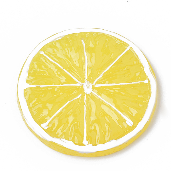 

PandaHall Resin Pendants, Lemon, Yellow, 46.5~48.5x3.5~5mm, Hole: 1.5mm Resin Fruit Yellow
